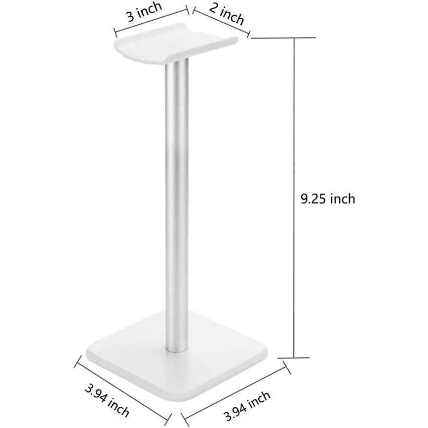 Elevate Your Audio Experience with the Universal Aluminum Headphone Stand and Gaming Headset Holder - Stylish White Design with Flexible Headrest