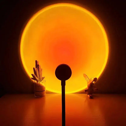 USB Sunset Lamp - PVC Ambient Lighting for Festive Home Decor and Party Atmosphere