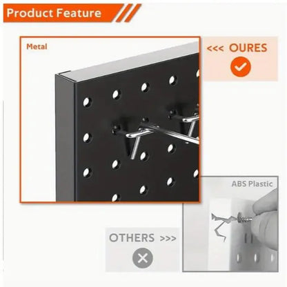 Set of 2 Metal Pegboard Wall Panels for Garage Tool Organization