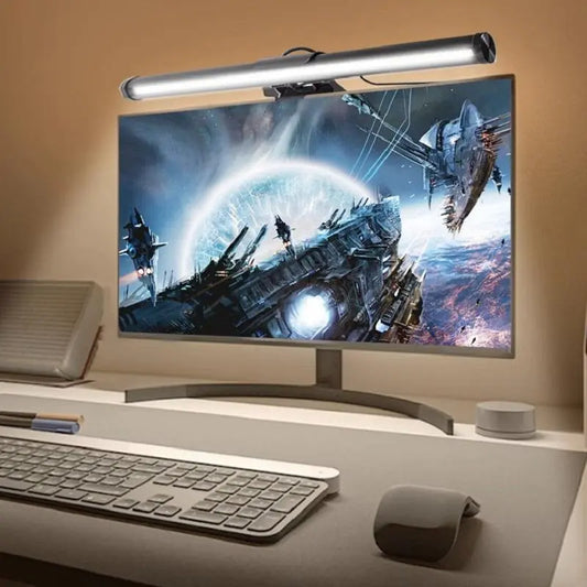Professional Gaming Monitor Light Bar with Dual Touch Control, USB-Powered Eye-Caring Ambient Backlight for Computer Screens and Gaming Setups, LED Floor Lamp for Decorative Atmosphere, RGB Colorful Lighting Effects