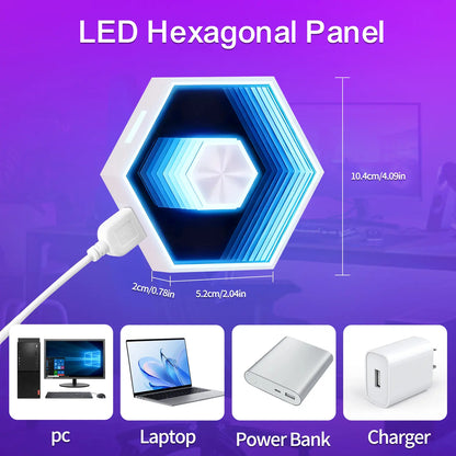 SEGRASS Hexagon LED Smart Lighting - RGB Gaming Lamp with Remote Control, Multifunctional Music Sync Atmosphere Lights, Dimmable and Customizable Room Decor for Bedroom and Gaming Accessories