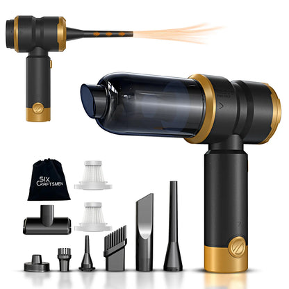 Professional Cordless Handheld Car Vacuum Cleaner with 15000PA Suction Power, 4-in-1 Design, Rechargeable 2000mAh Battery, Portable Mini Vacuum for Home, Office, and Pet Hair (Green)