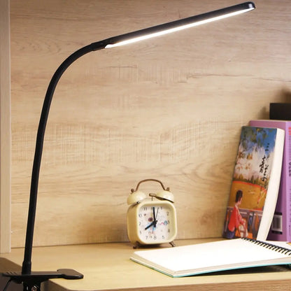 Professional LED Desk Lamp with Clamp, 3-Level Dimmable Brightness, Flexible Gooseneck Design, Eye-Care Lighting for Painting, Workbench, Reading, and Sewing