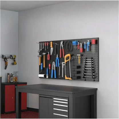 Set of 2 Metal Pegboard Wall Panels for Garage Tool Organization
