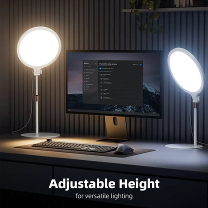Weilisi 10.5'' Desktop Ring Light with Stand and Phone Holder - Adjustable Lighting Solution for Video Recording, Webinars, Live Streaming, and Home Office Use