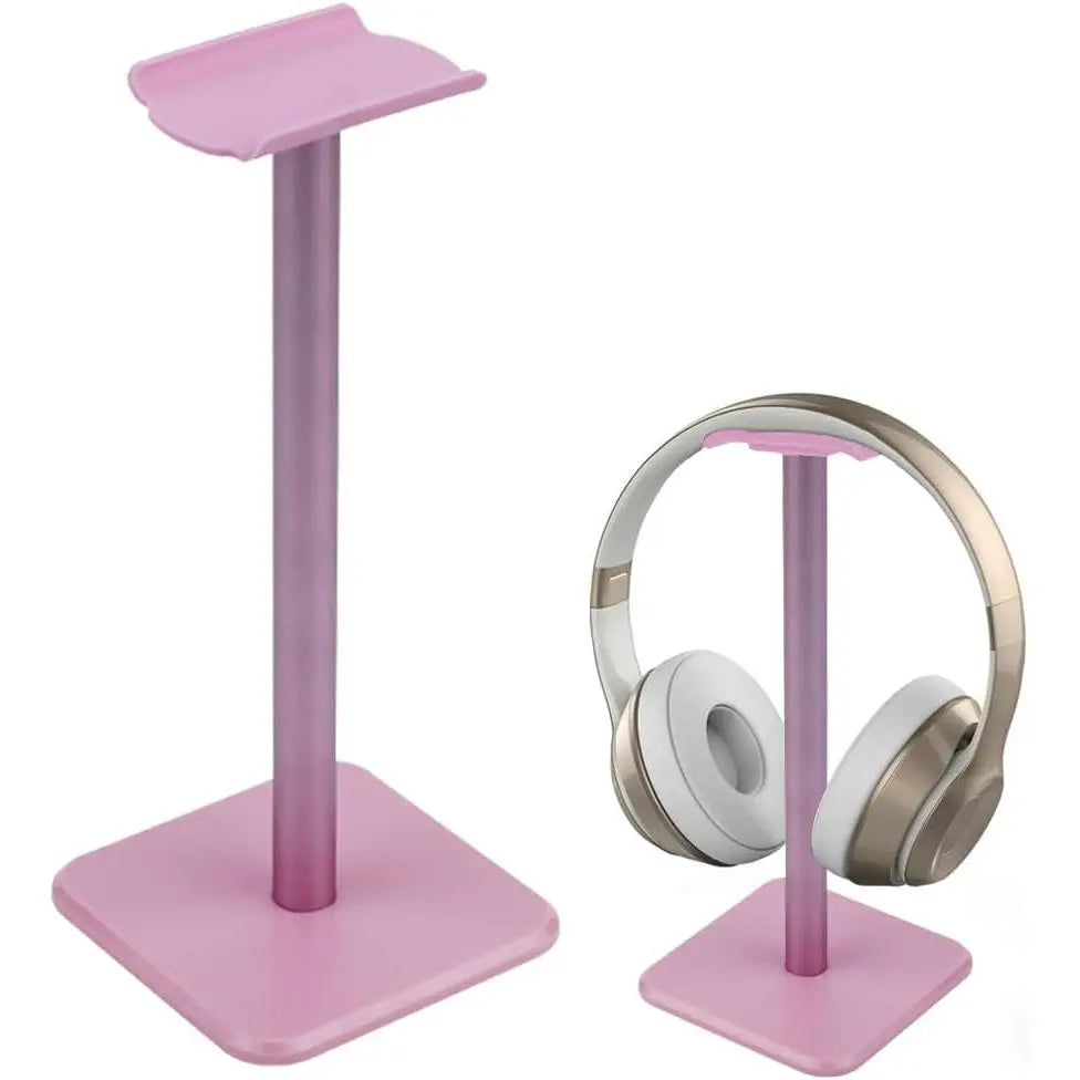 Elevate Your Audio Experience with the Universal Aluminum Headphone Stand and Gaming Headset Holder - Stylish White Design with Flexible Headrest