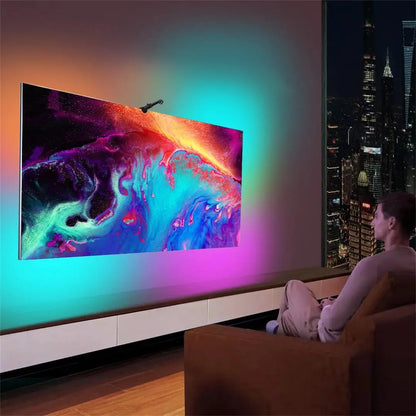12.4FT LED Light Strip, USB Powered LED Light Strip, Smart LED TV Backlight, LED Ambient Light for Home Living Room Bedroom, Tv Led Lights