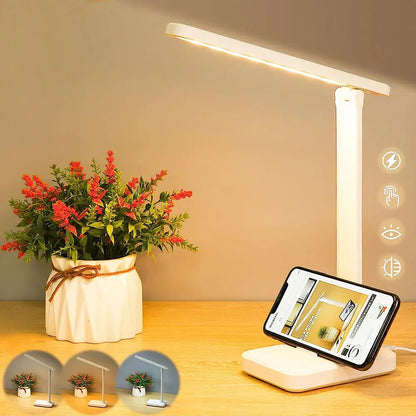 Professional LED Desk Lamp with Clamp, 3-Level Dimmable Brightness, Flexible Gooseneck Design, Eye-Care Lighting for Painting, Workbench, Reading, and Sewing