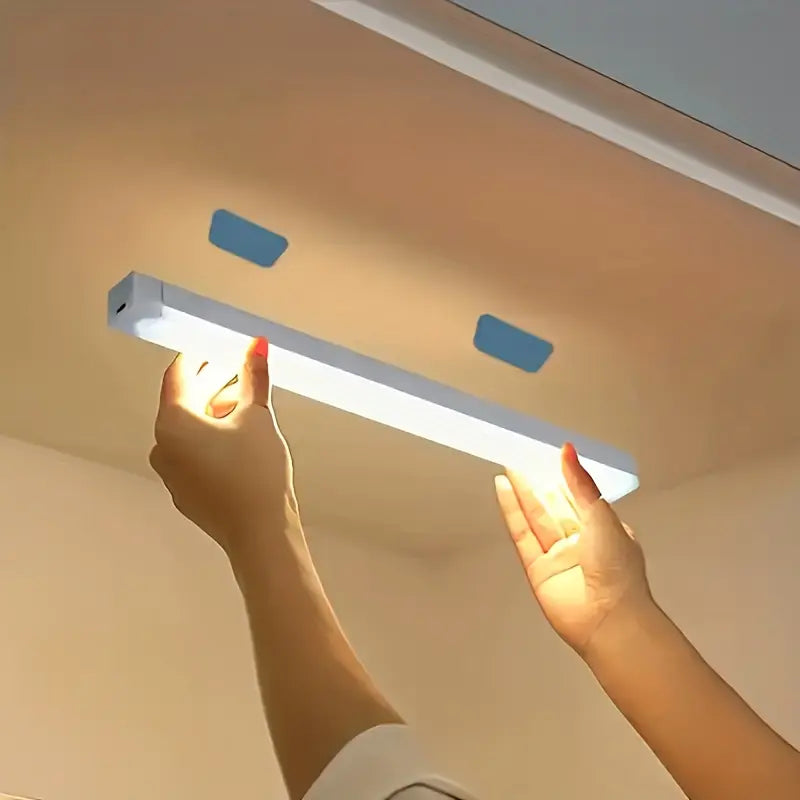 USB-Rechargeable Wireless LED Motion Sensor Cabinet Lights - Set of 3, Magnetic Self-Adhesive Wardrobe Lighting Solutions